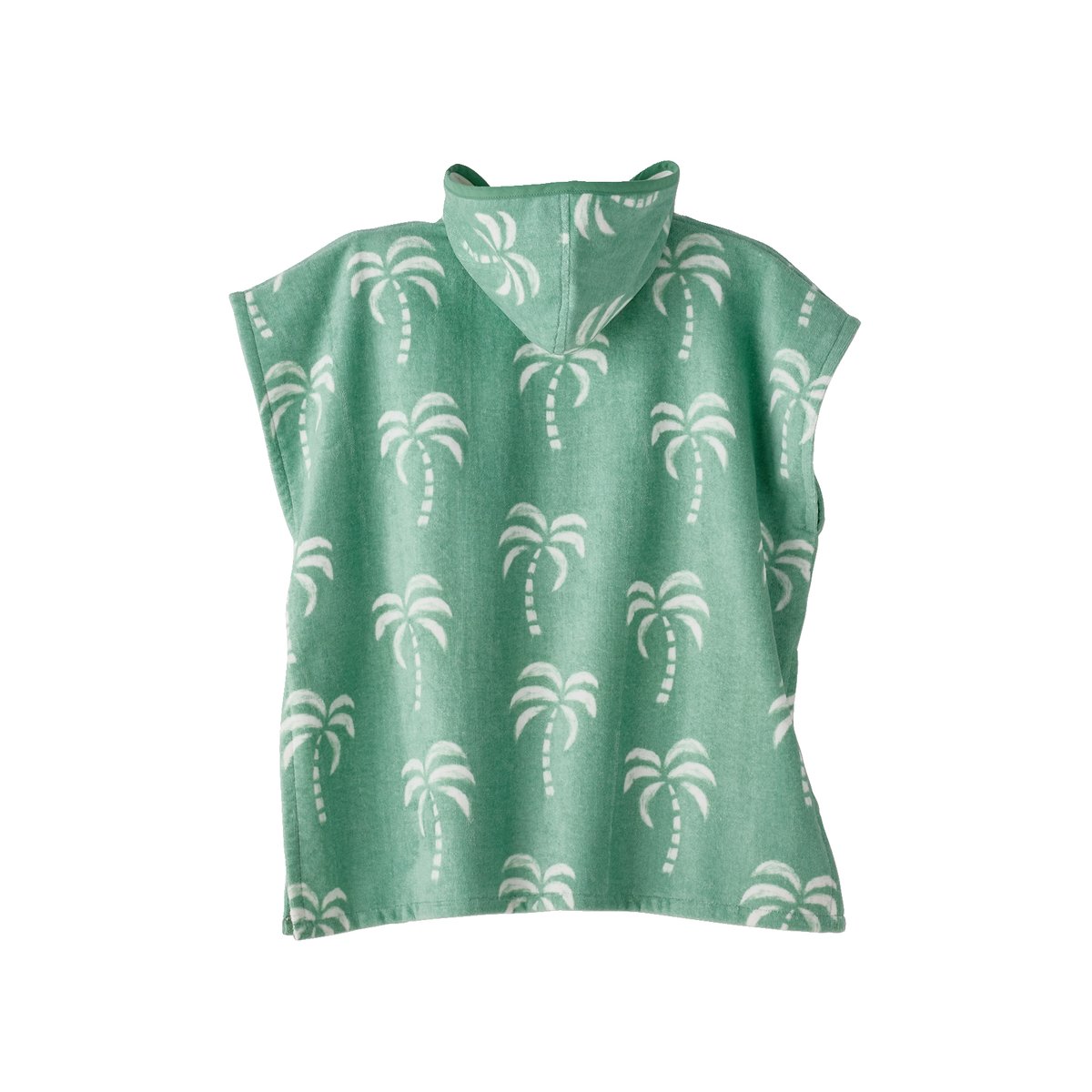 Poncho de bain / plage , avec coton recyclé menthe, VERTBAUDET
