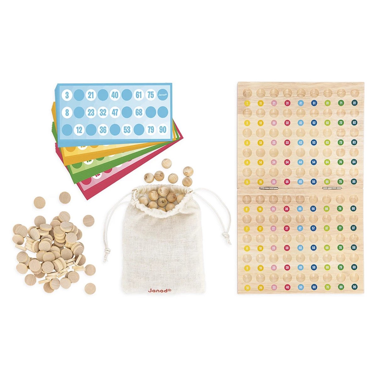 Bingo, Jeu De Loto Traditionnel En Bois couleur unique, JANOD