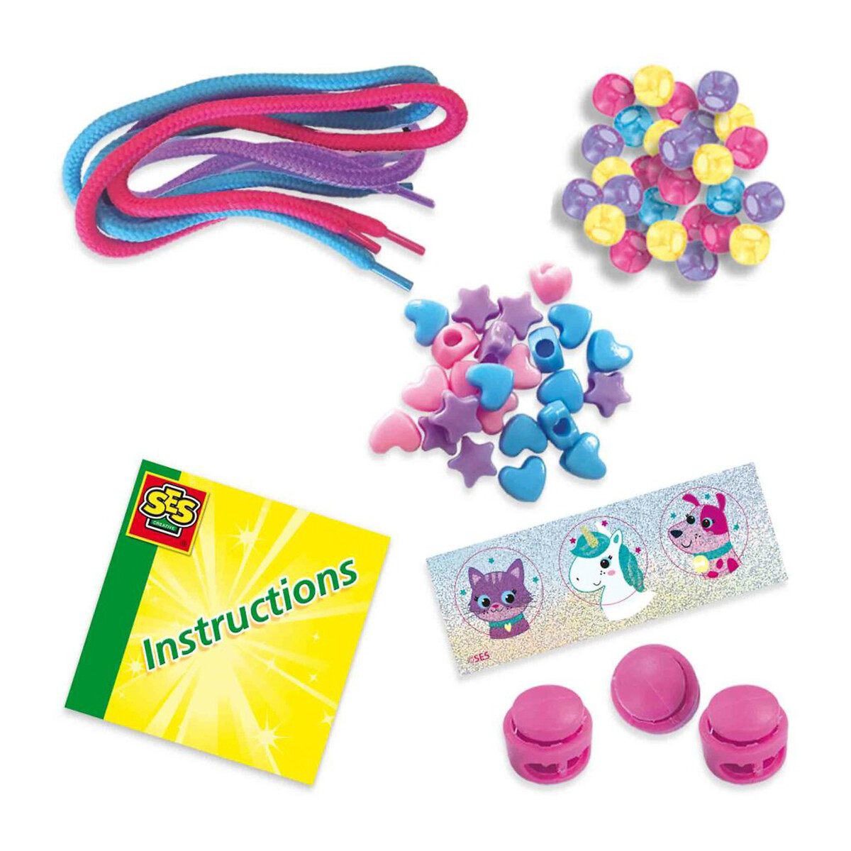 Brinquedo "Kit pulseiras de missangas", SES multicolor, SES