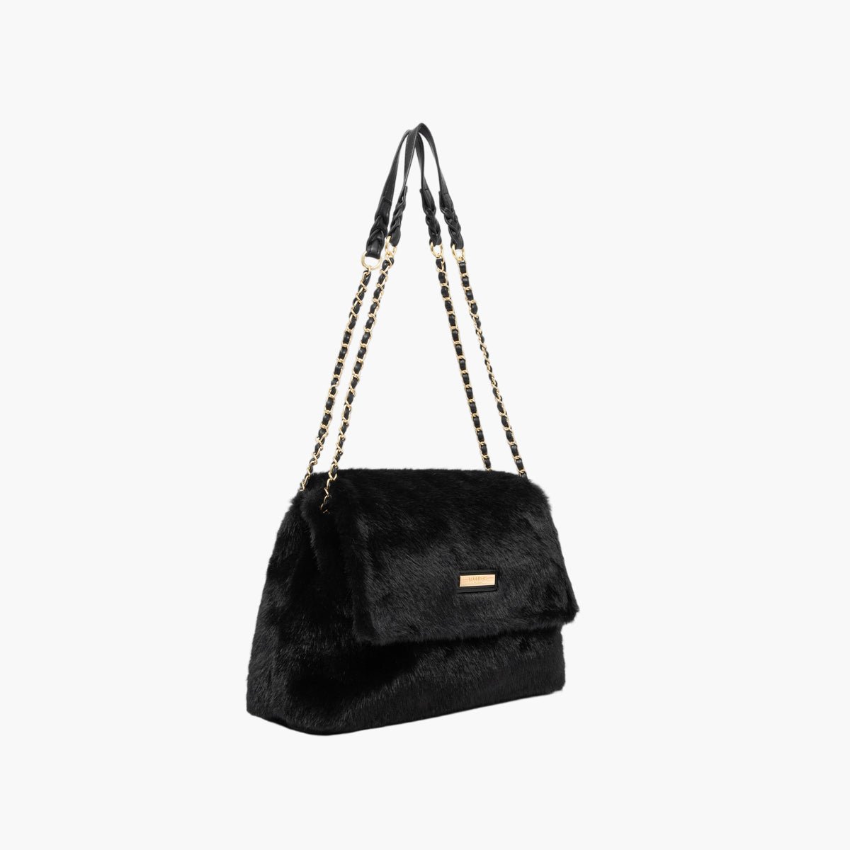 Grand sac porté épaule Tigra noir,doré, LOLLIPOPS