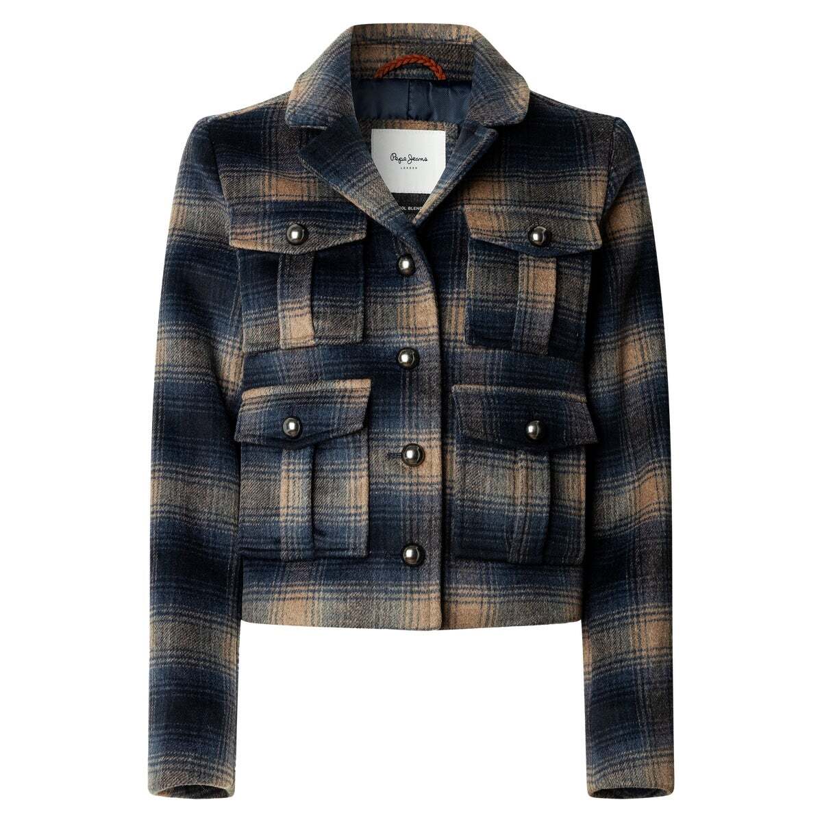 Veste Type Blazer À Carreaux bleu amiral, PEPE JEANS