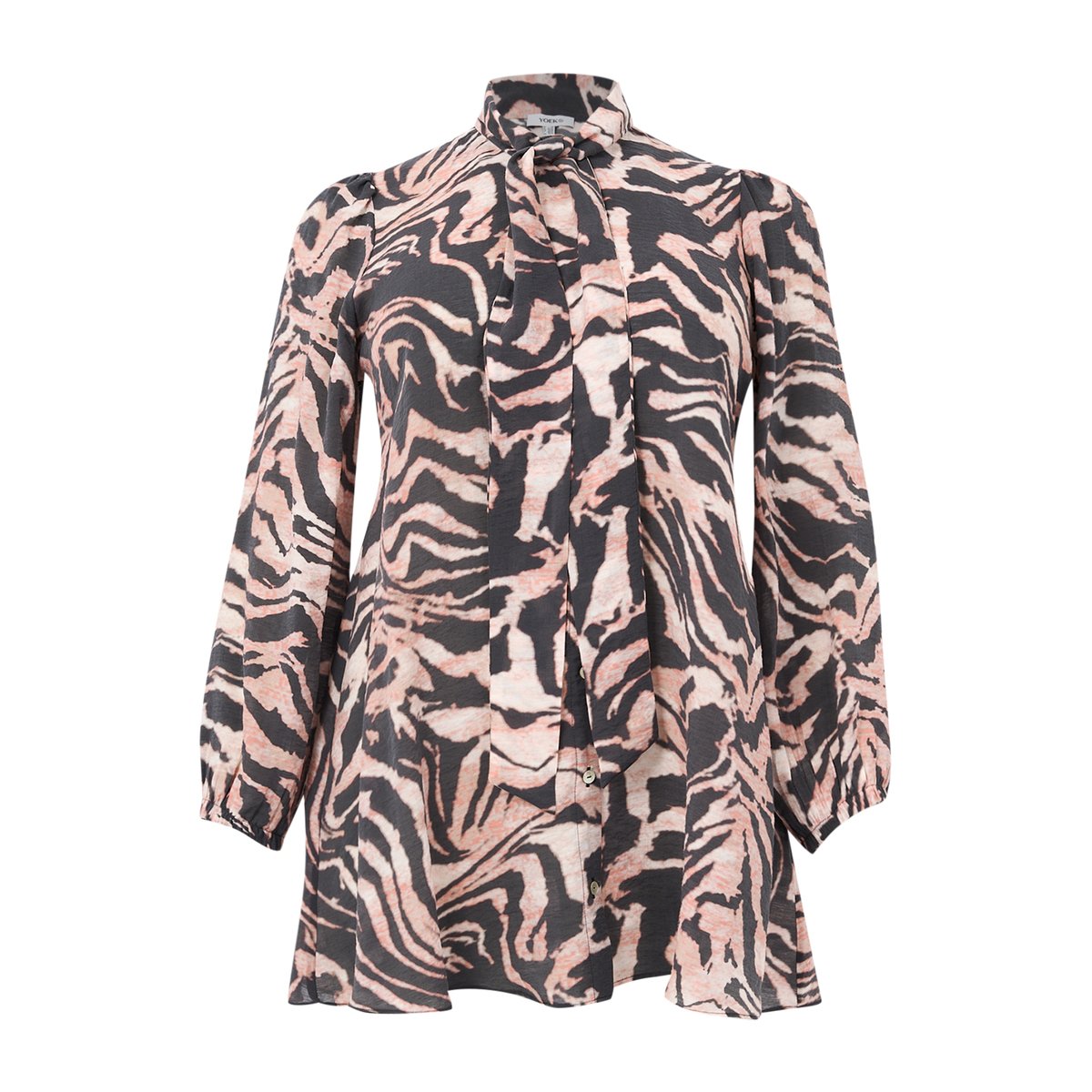 Chemise imprimée noir, YOEK