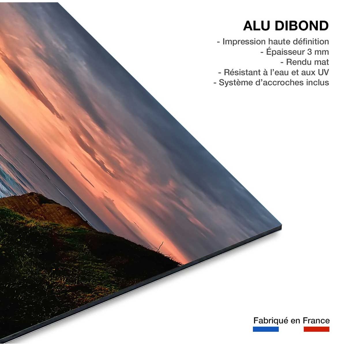 Tableau cadre moderne hendaye les deux jumeaux tableau alu dibond, HEXOA