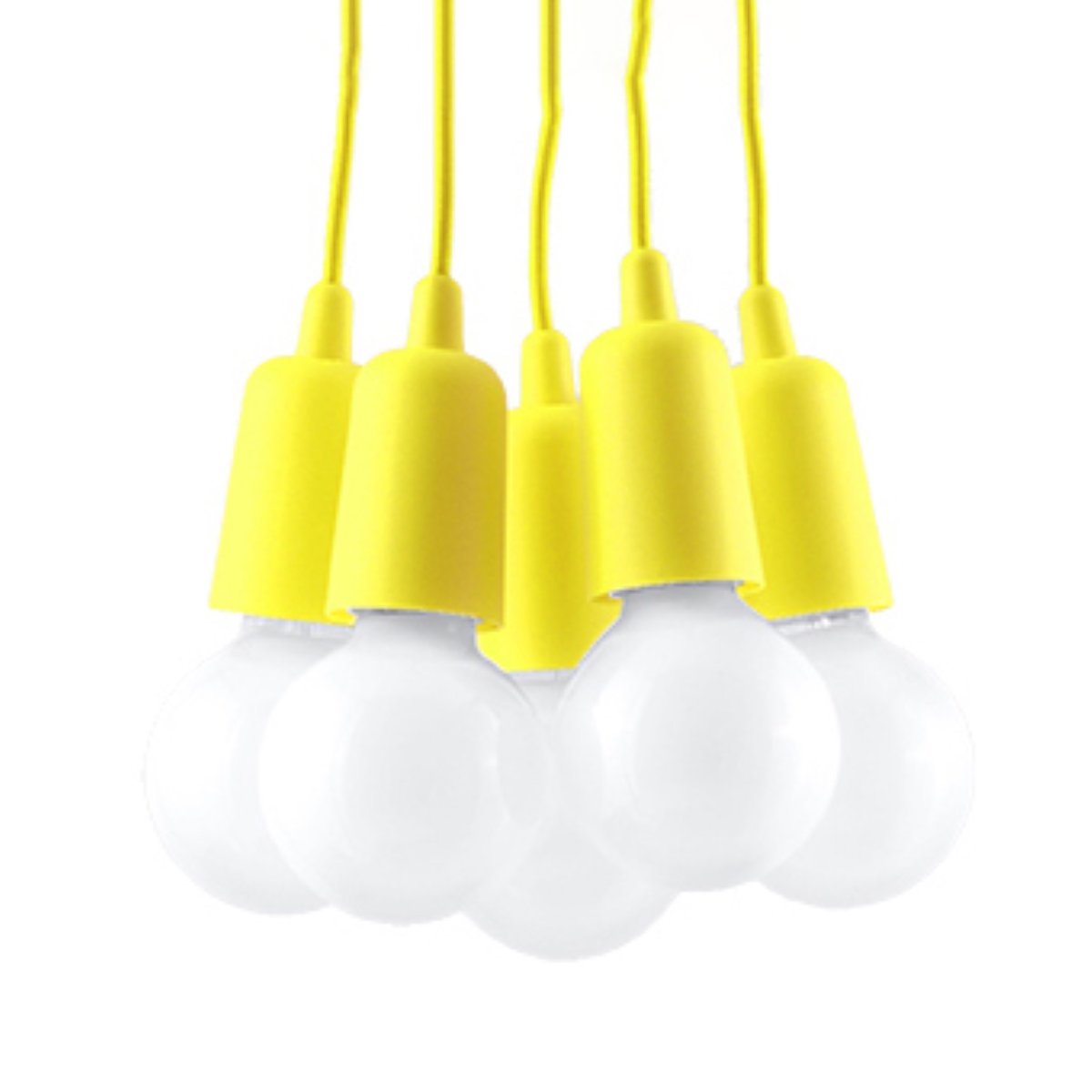 Suspension PVC Jaune E27 5 Diego jaune, EDEN