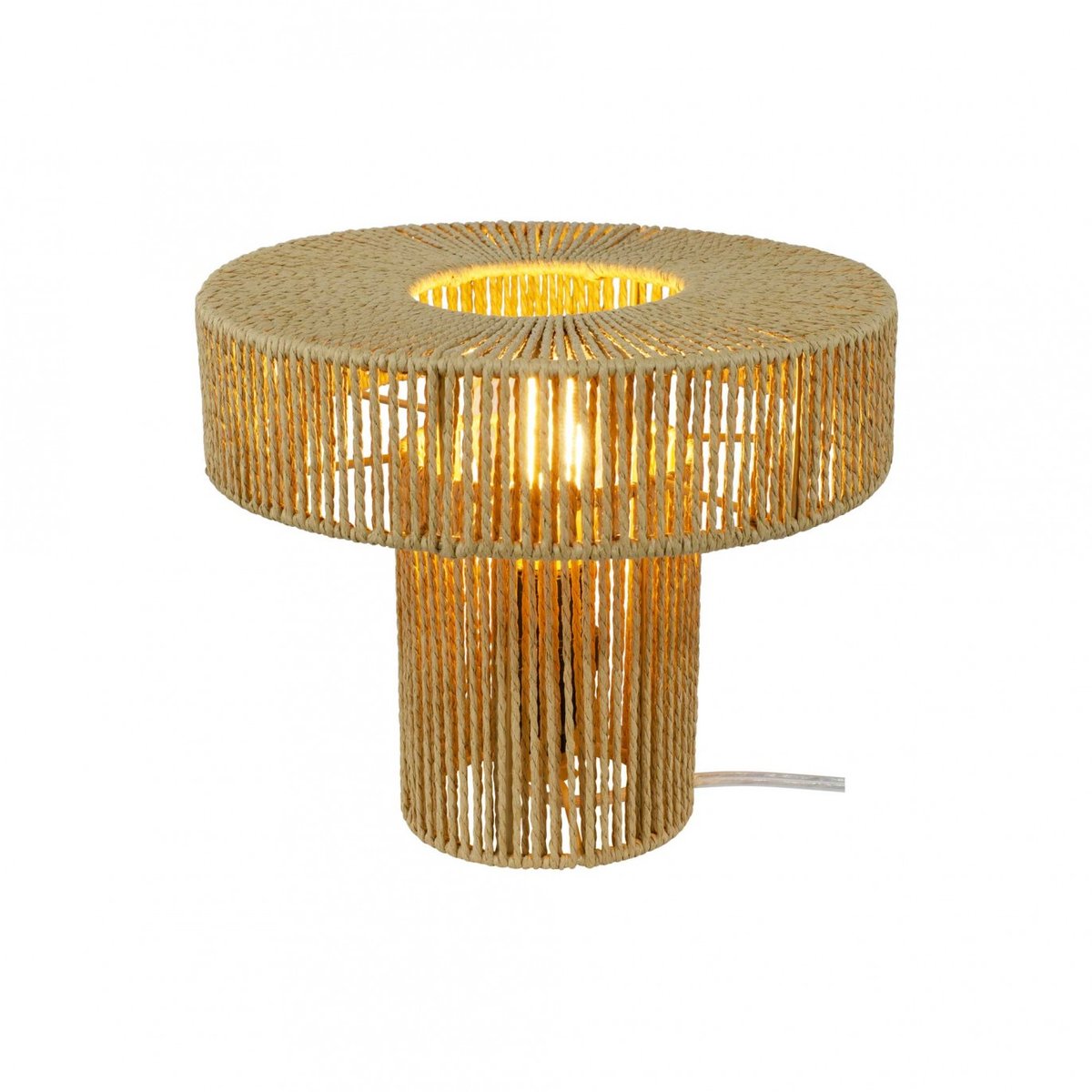 Lampe à poser en corde et métal, TOZA naturel, C-CREATION