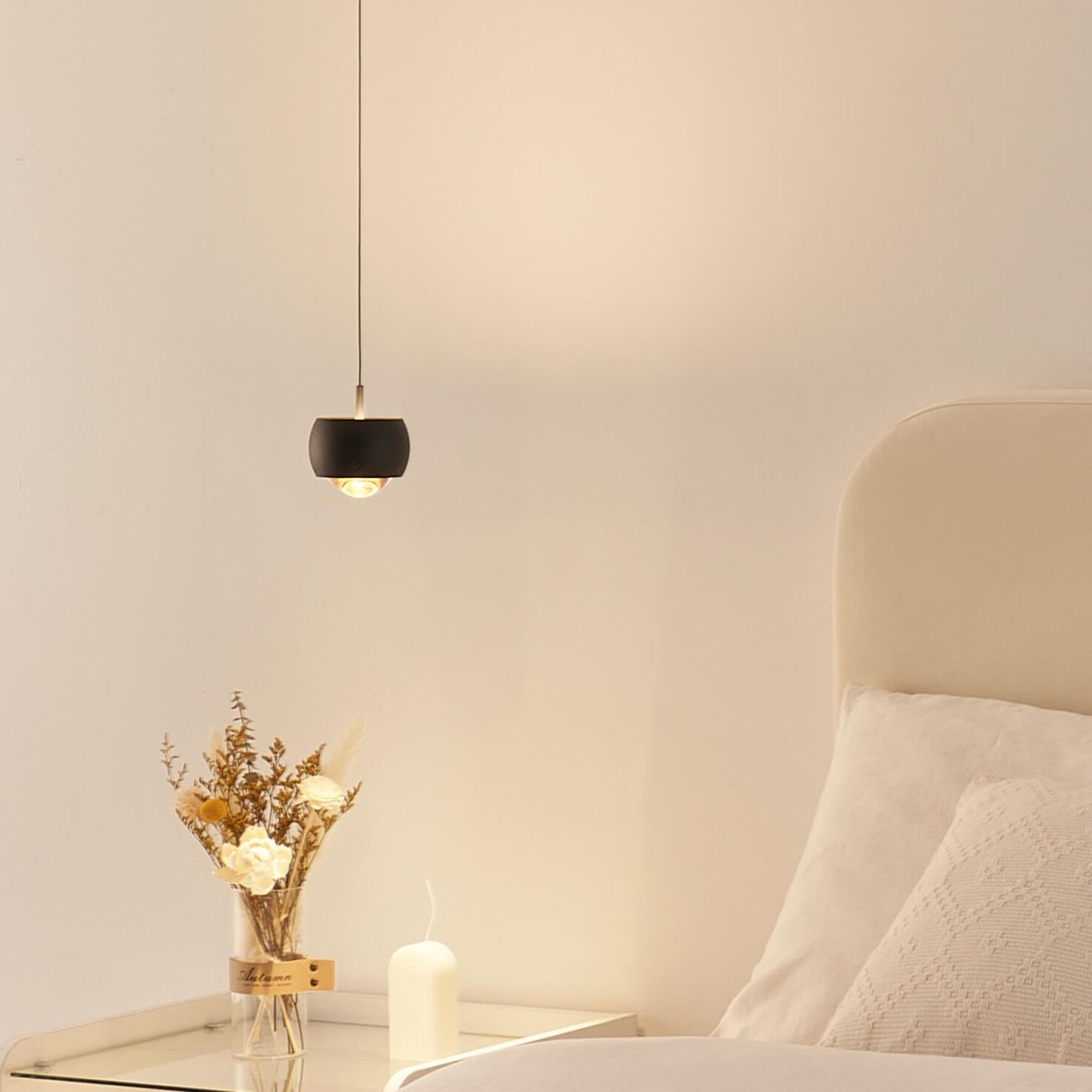 Suspension LED Ronde au Design Épuré – FINN noir, KOSILUM