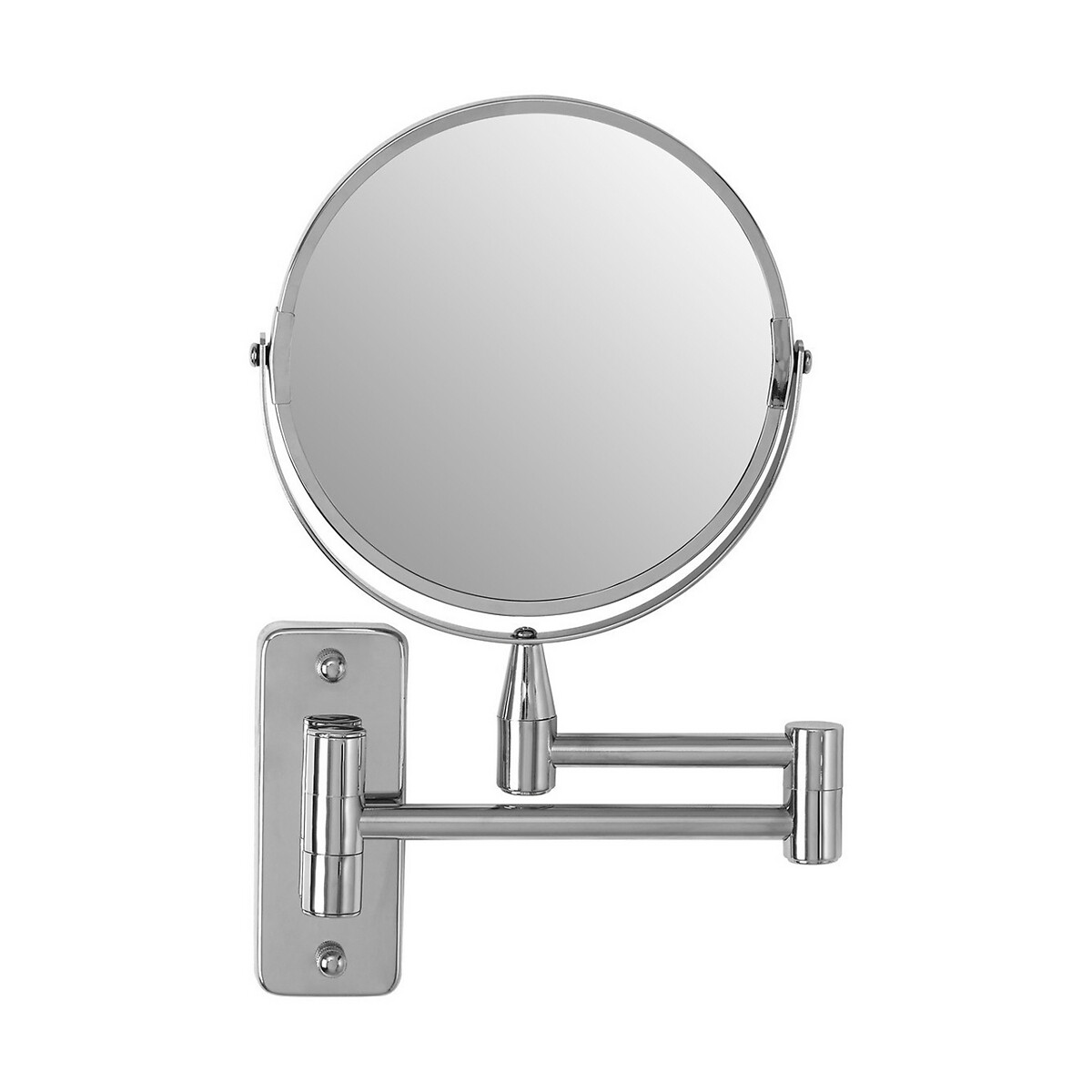 Extending Wall Mirror in Chrome silver-coloured, SO'HOME