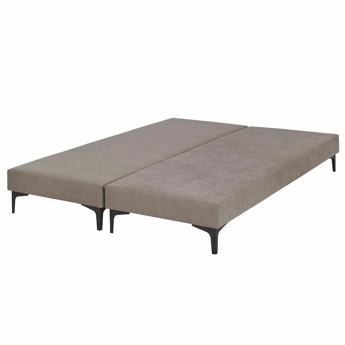 Lot de 2 sommiers tapissiers Bois massif HILIANA lin, AKITEN RETAIL