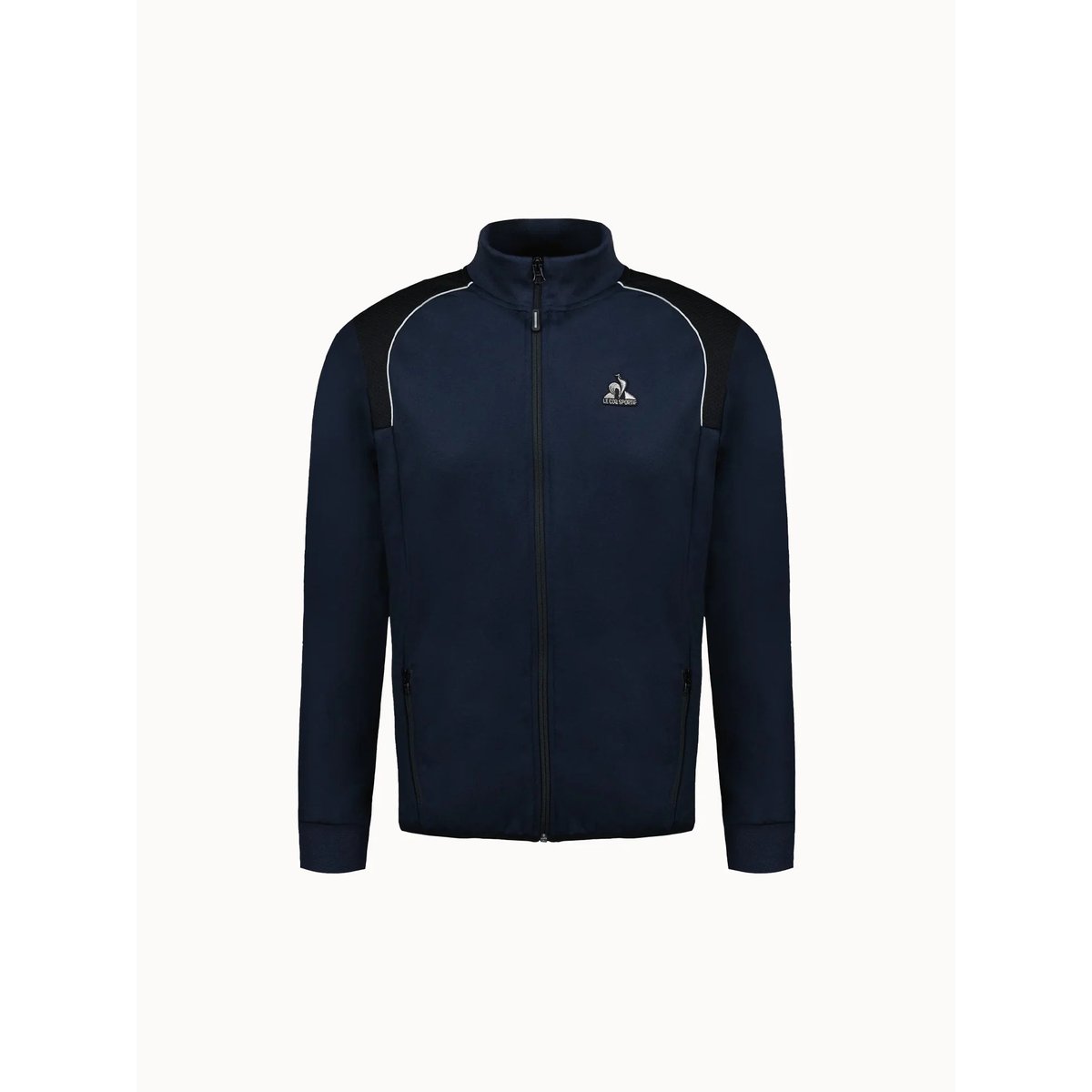 Veste zippée à capuche Coq d'Argent en jersey effet piqué Coq d'argent blue, LE COQ SPORTIF