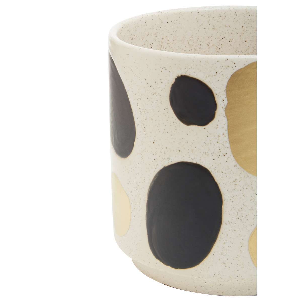 14cm Spotted Ceramic Planter - White & Gold white, ÉDITÉ