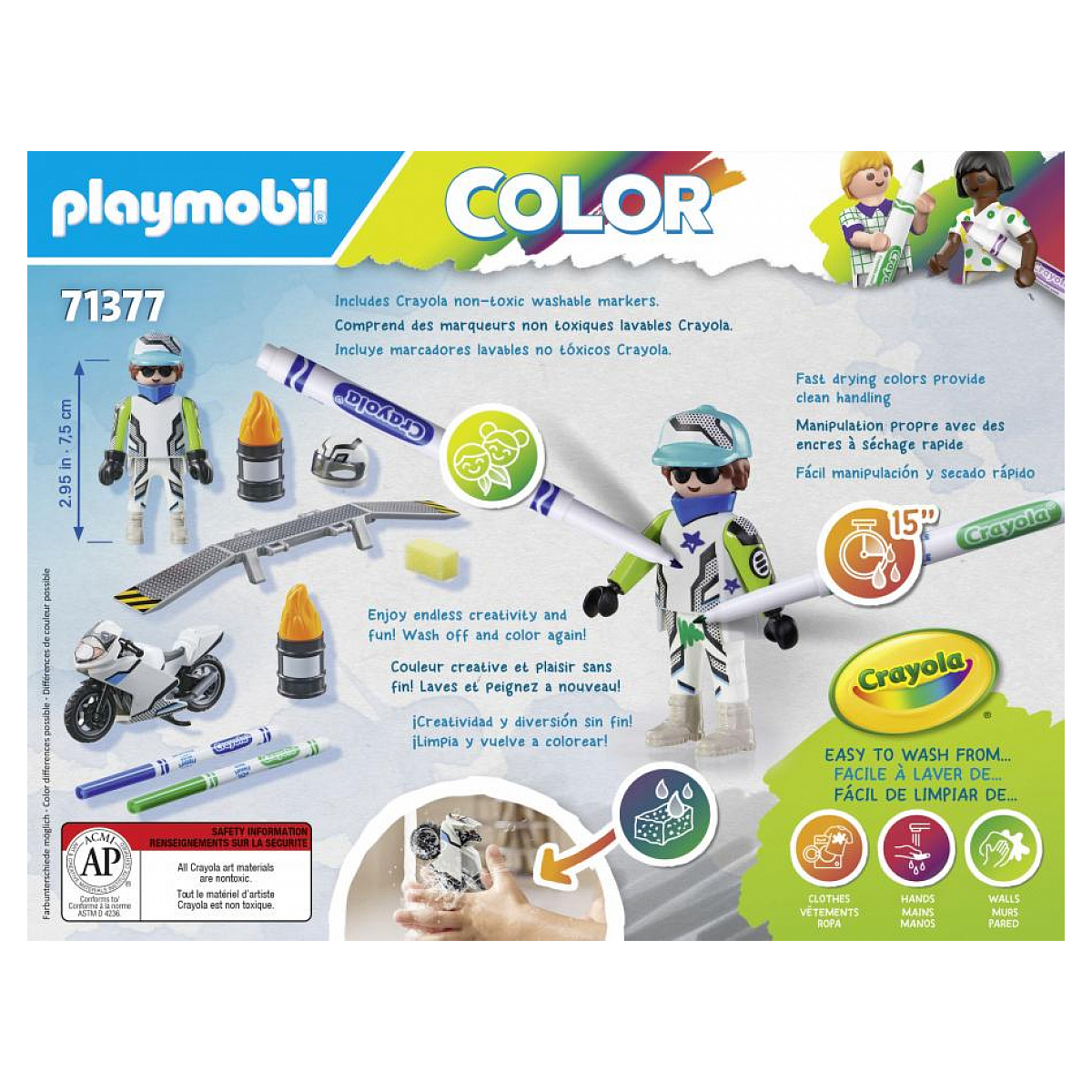 71377 color : moto bleu, PLAYMOBIL