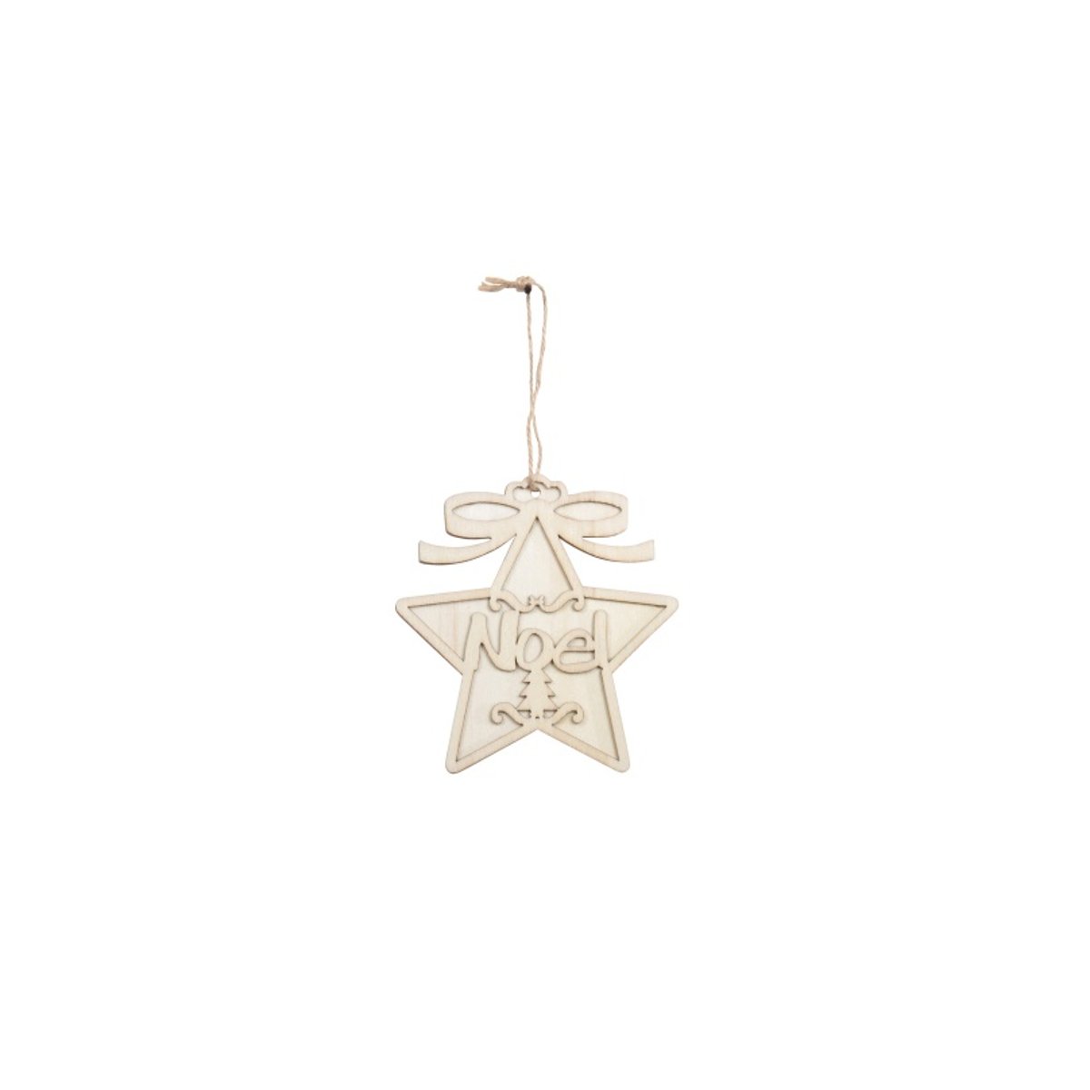 1 Sujet a decorer Etoile de Noel marron, EDEN