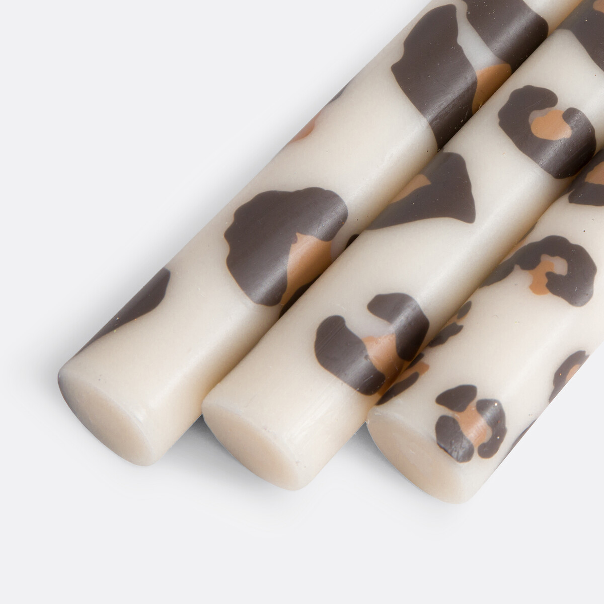 Conjunto de 3 velas com estampado de leopardo, Azhar leopardo bege, LA REDOUTE INTERIEURS