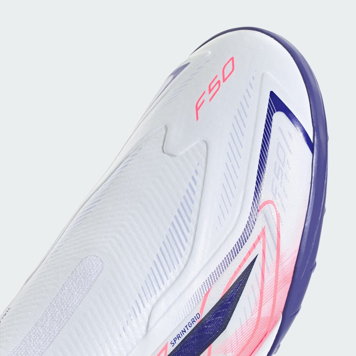 Chaussure De Football Sans Lacets F50 Hyperfast League Turf Chaussure De Football Sans Lacets F50 Hyperfast League Turf cloud white / solar purple / solar turbo, adidas Performance