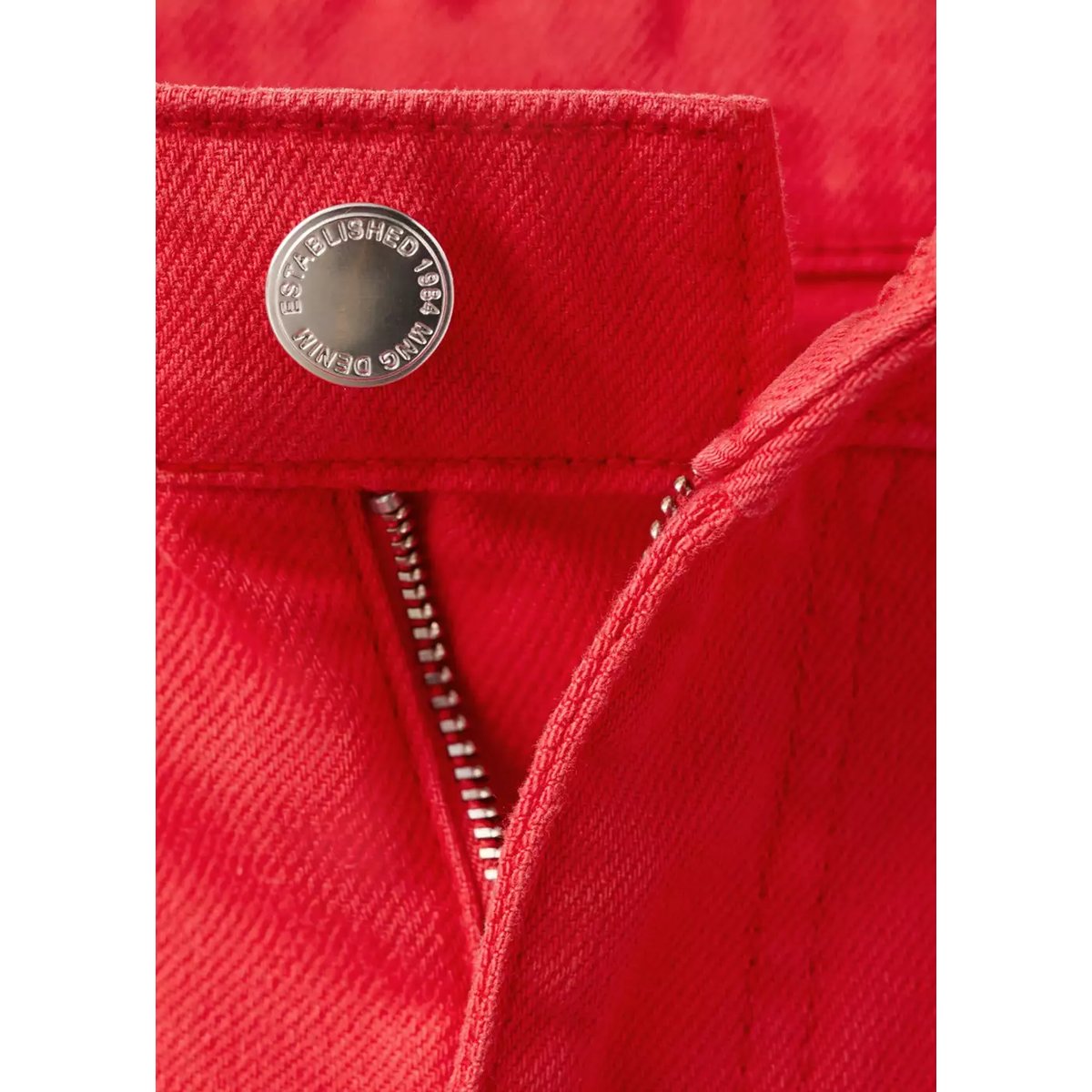 Jean large taille normale rouge, MANGO