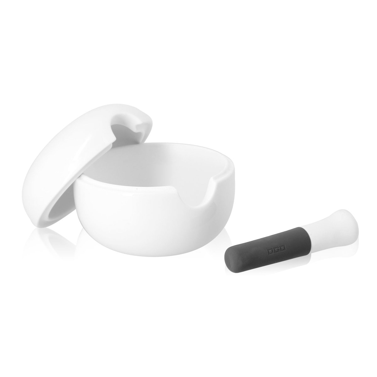 Mortier et pilon en porcelaine blanc, OGO LIVING