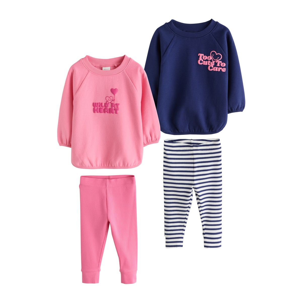 Ensemble sweat et legging, lot de 2 bleu marine/rose, NEXT