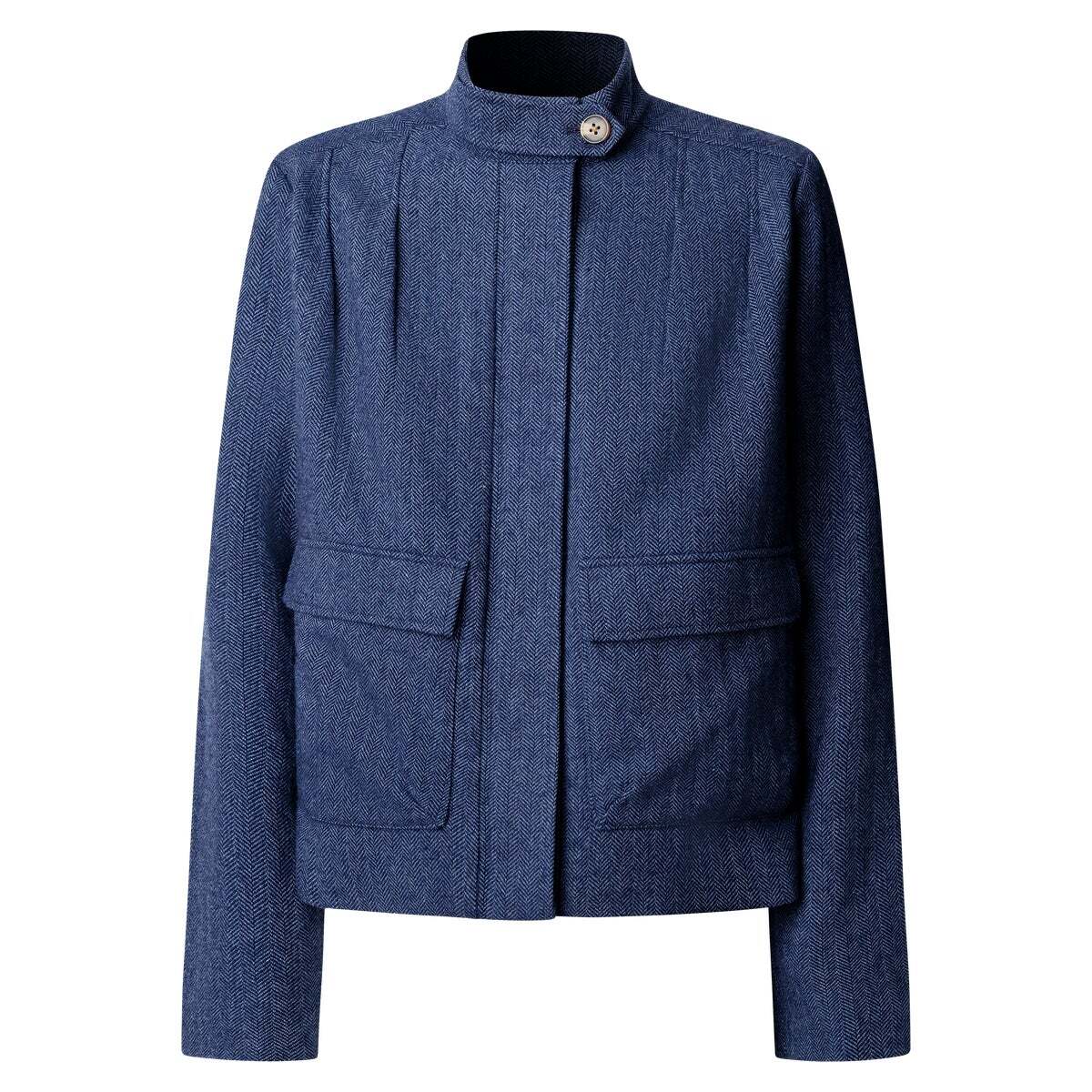 Veste À Chevrons À Col Montant bleu acier, PEPE JEANS