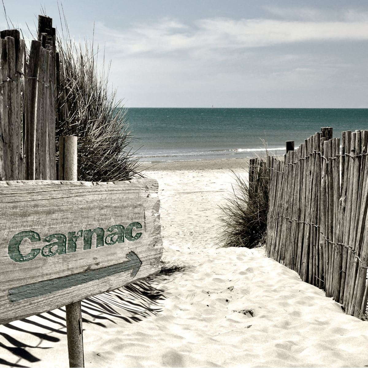 Tableau Mural Panneau Carnac PLAGE tableaux sur toile-beige, CEANOTHE