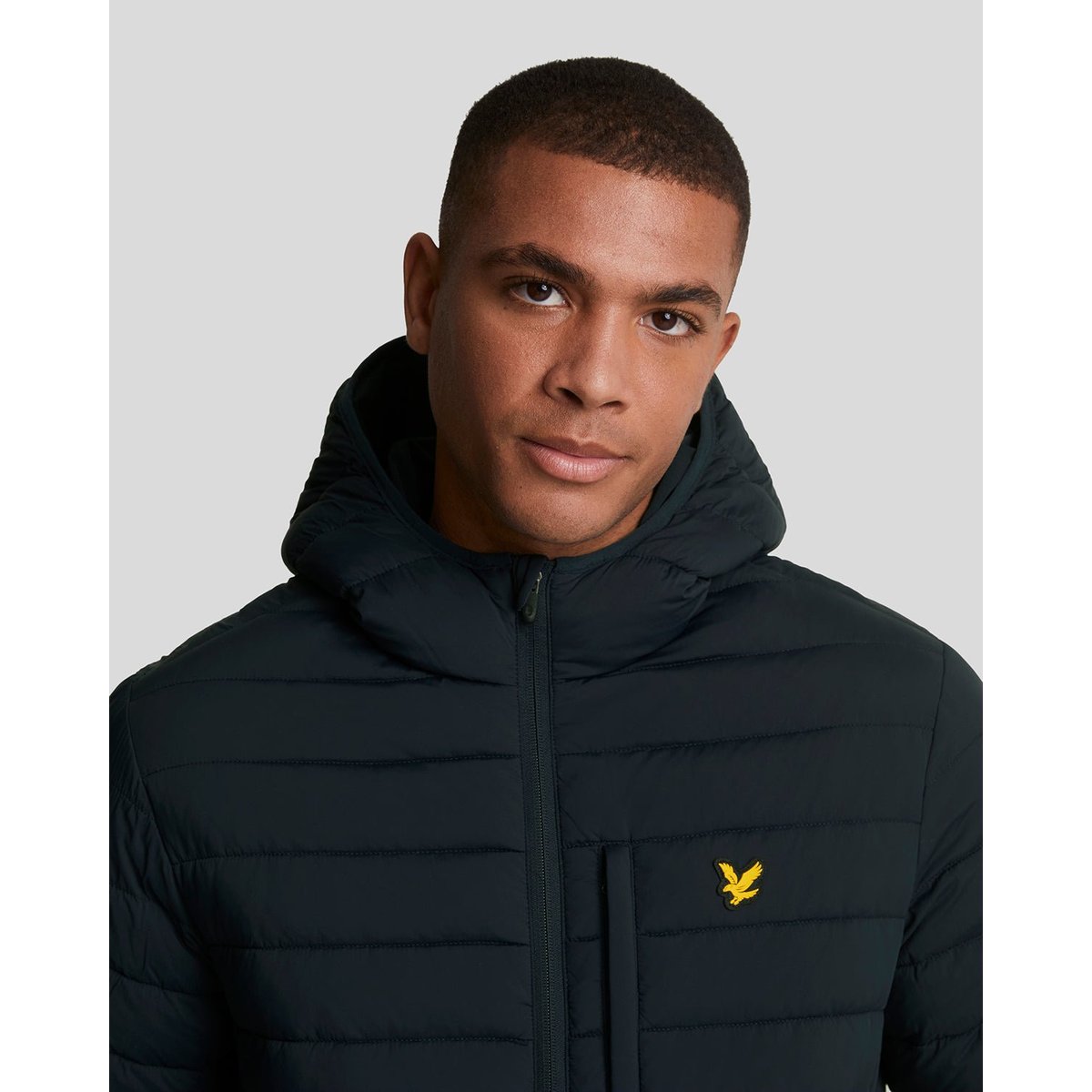Veste Sports déperlant matelassée bleu foncé marine, LYLE & SCOTT