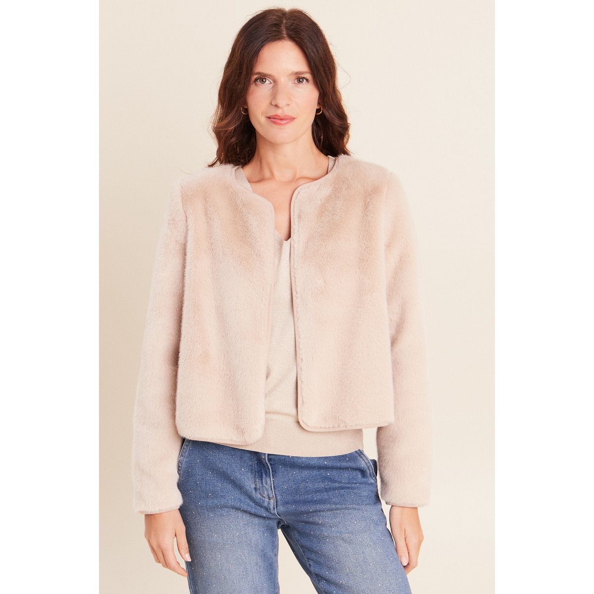 Veste manches longues doublée sable, BREAL