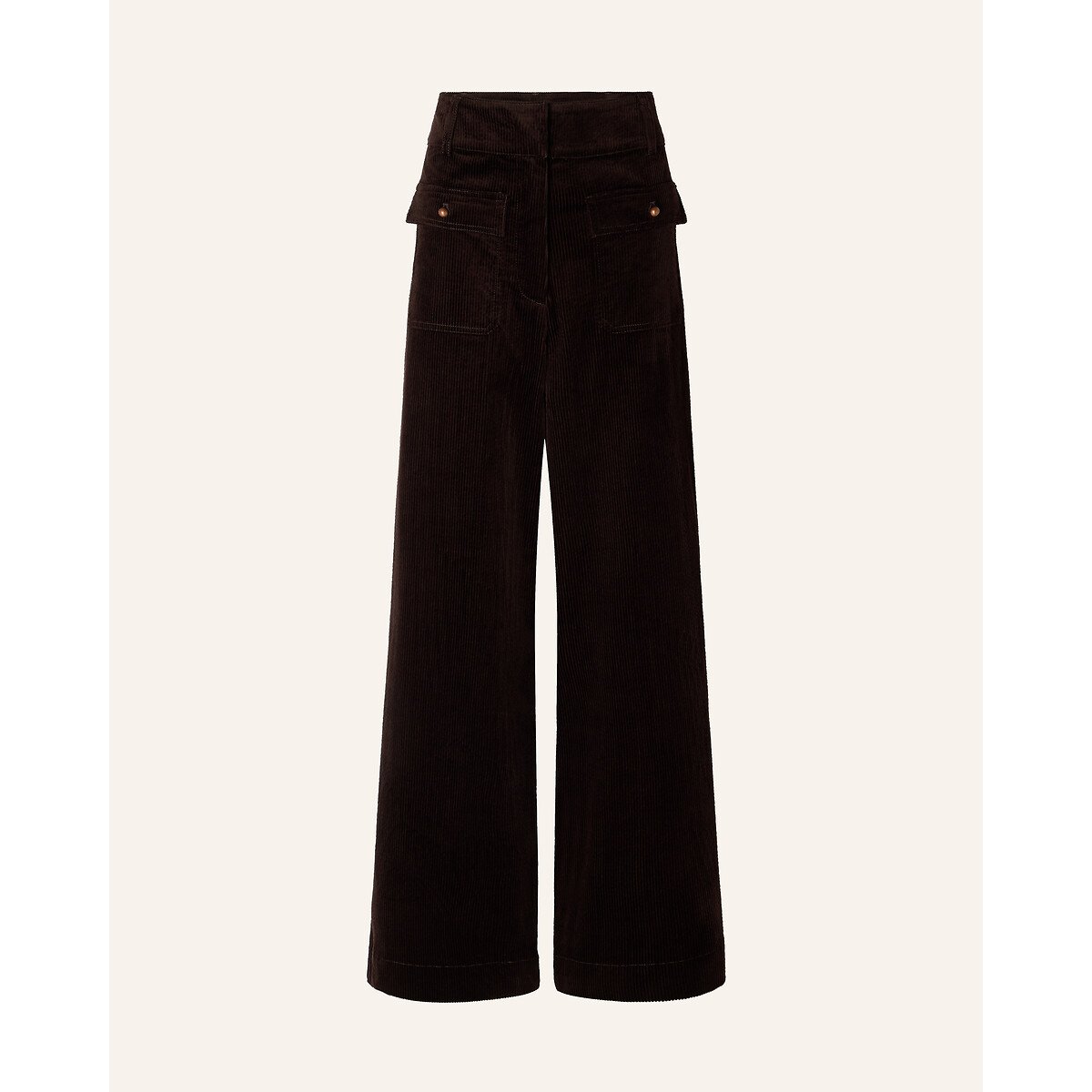 Pantalon large en velours, MANHASTREET café marron, SESSUN