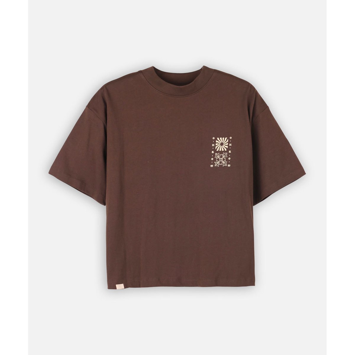 Tee-shirt printé poitrine et dos ASY dark brown, OXBOW