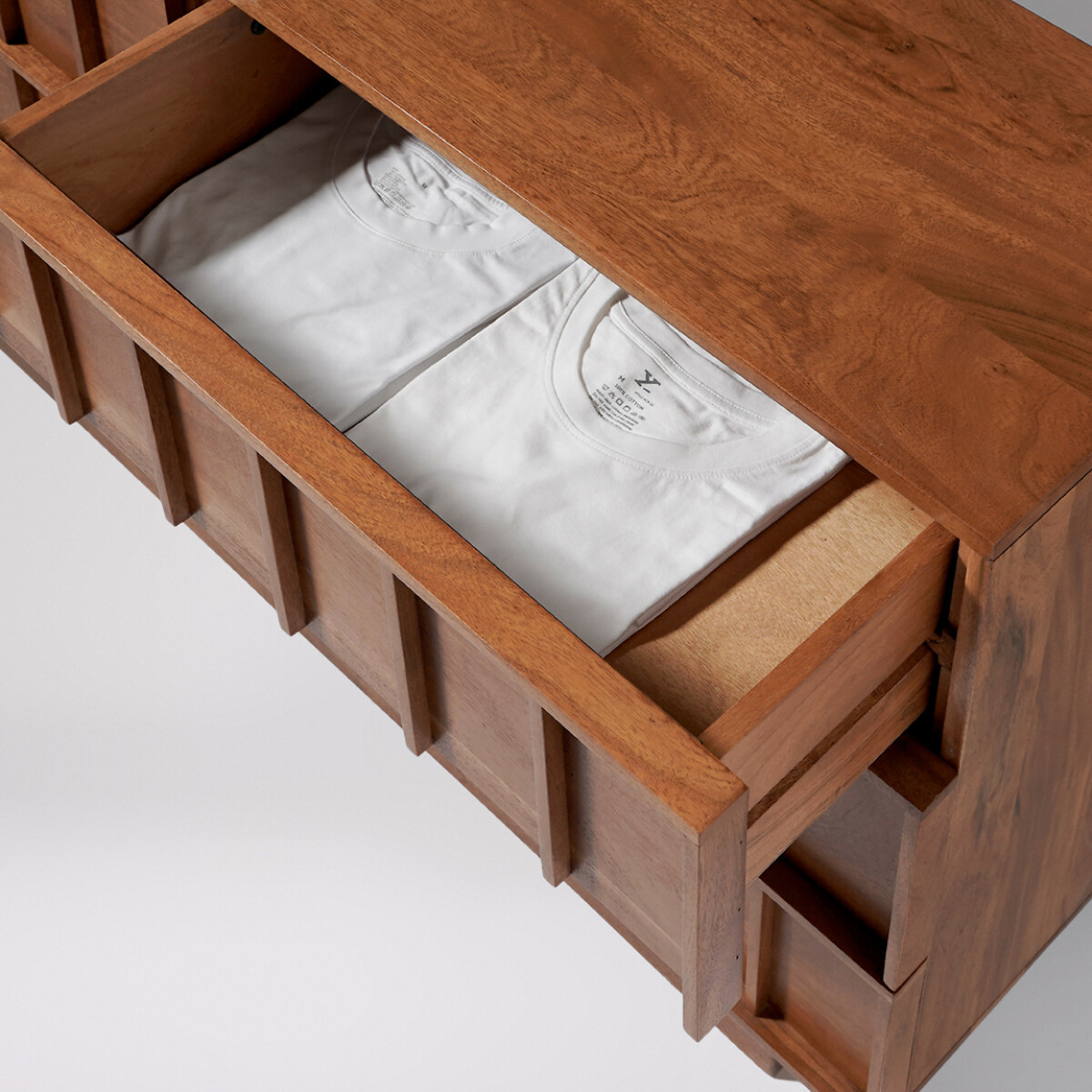 Sandon Acacia Wood 6 Drawer Chest Of Drawers dark acacia wood, SWOON