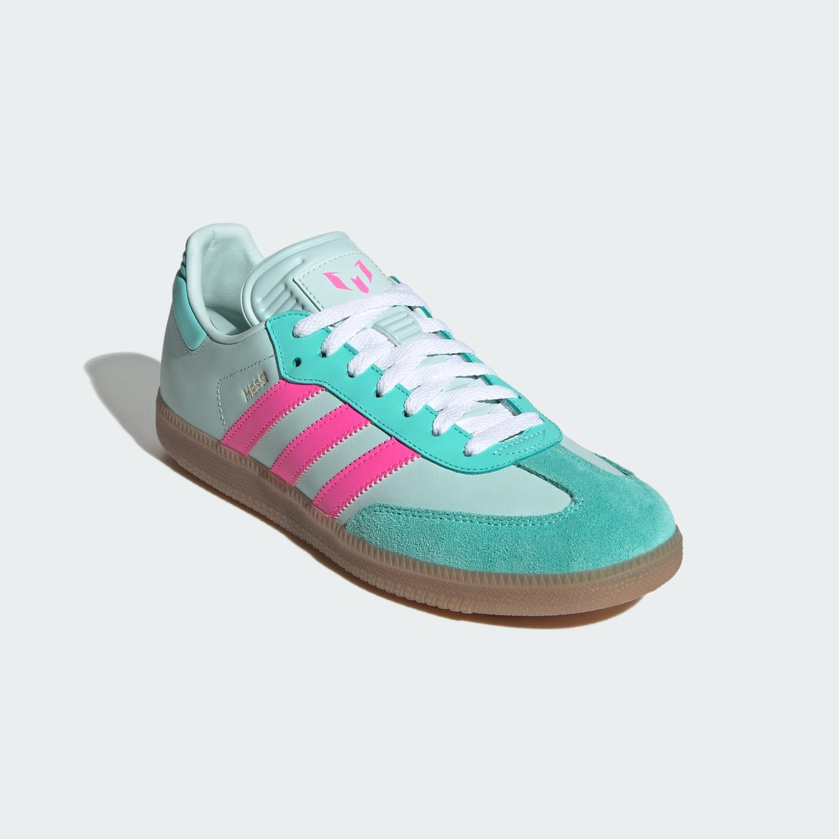 Chaussure Samba Messi Chaussure Samba Messi halo mint / lucid pink / gum, adidas Performance