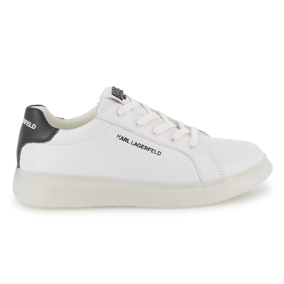 Sneakers basse stringate blanc, KARL LAGERFELD KIDS