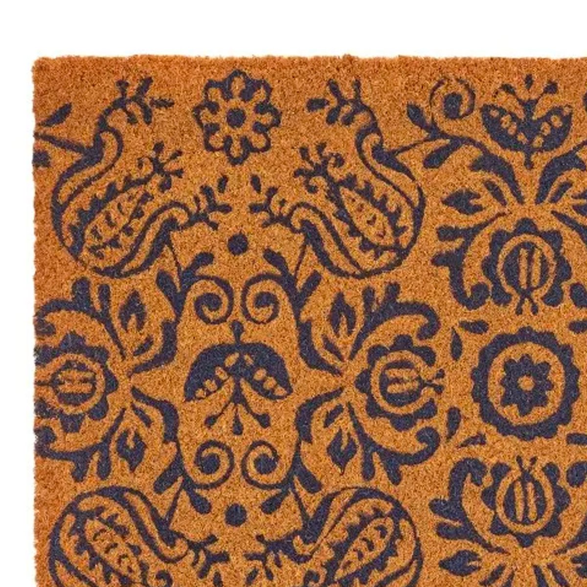 Paillasson coco bleu damask 60x40cm bleu, WADIGA