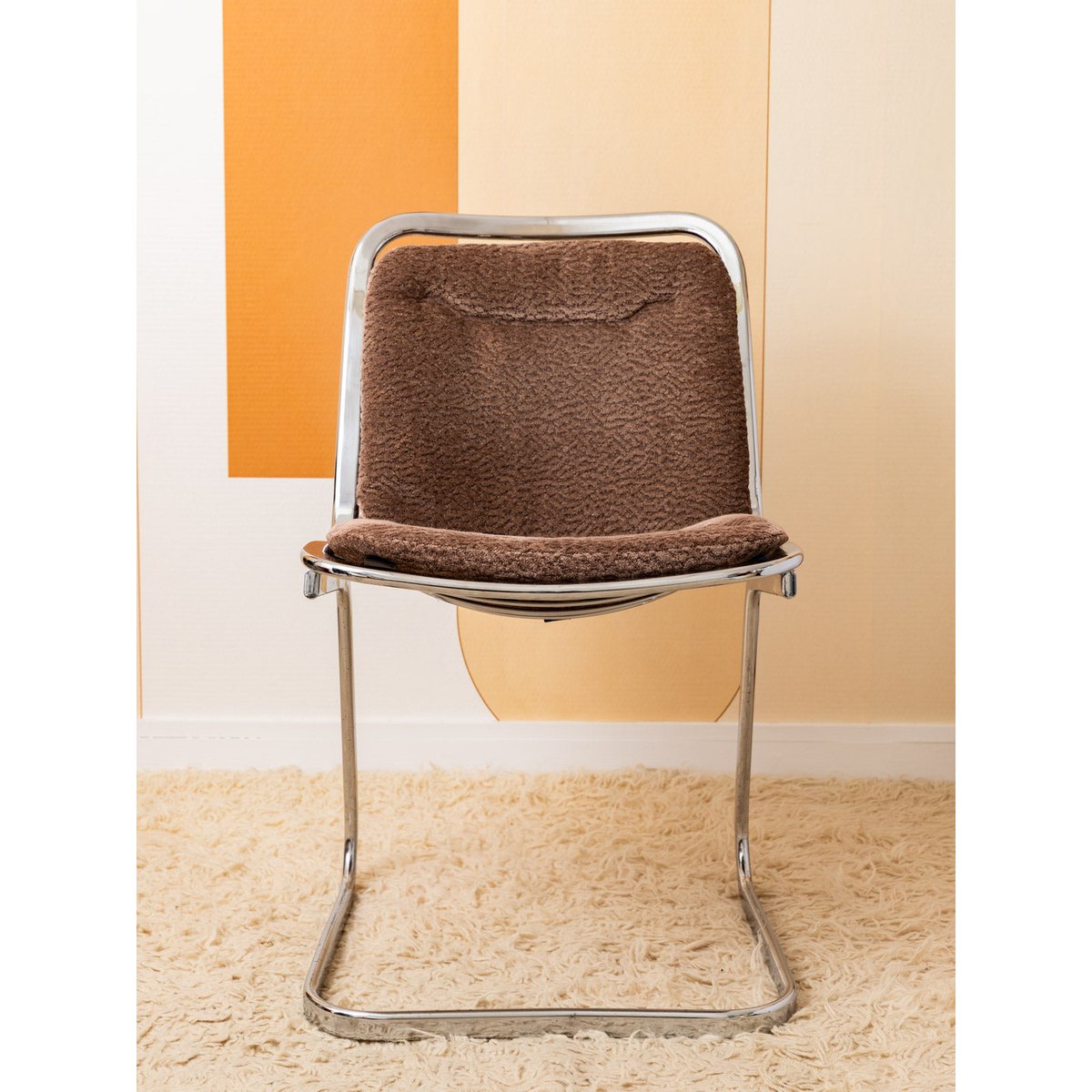 Lot de deux chaises design Alma N°1993 - Bon état argenté, DEBONGOUT