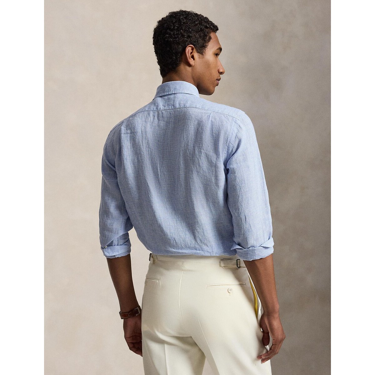 Camisa de lino, Custom Fit azul/blanco, POLO RALPH LAUREN