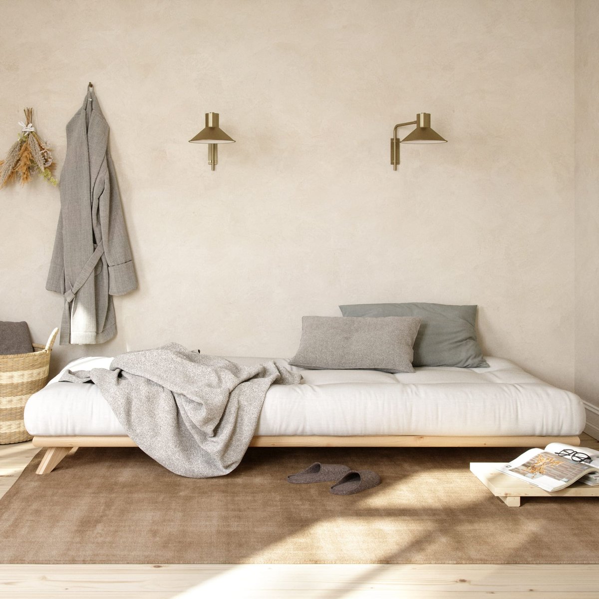 Lit en bois 140x200cm- SENZA naturel, KARUP DESIGN