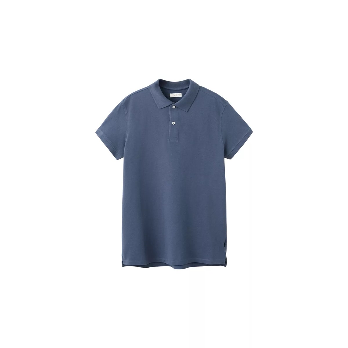 Polo coton manches courtes bleu marine, MANGO TEEN