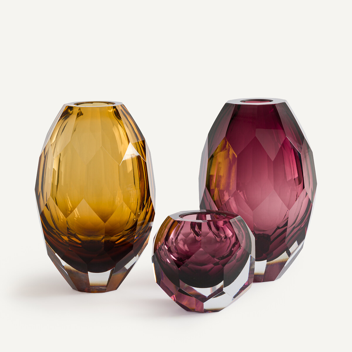 Vase en verre épais bourgogne, Veneto bourgogne, AM.PM