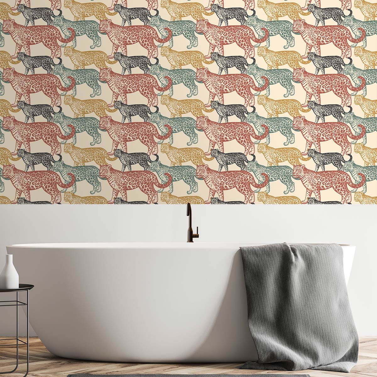 Papier peint panoramique, black panther marron, HEXOA
