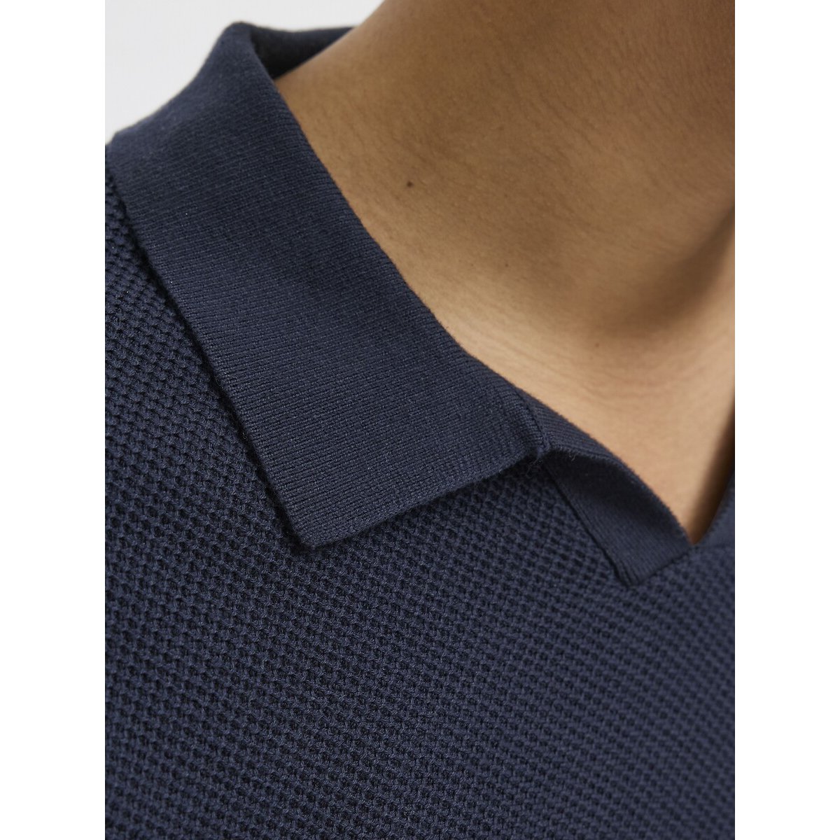 Polo en maille bleu foncé, JACK & JONES