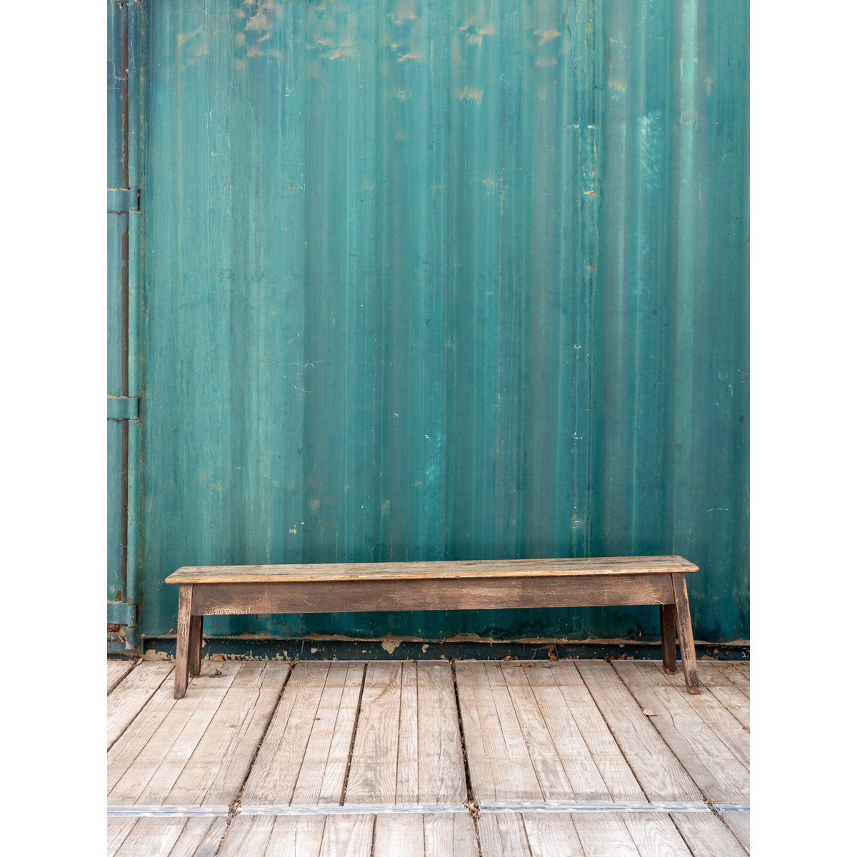 Banc en bois Antoine N°466 - Bon état bois foncé, DEBONGOUT