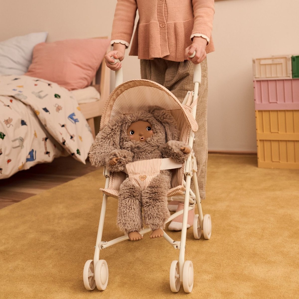 Poussette pour poupée Elsie rose, écru, LIEWOOD
