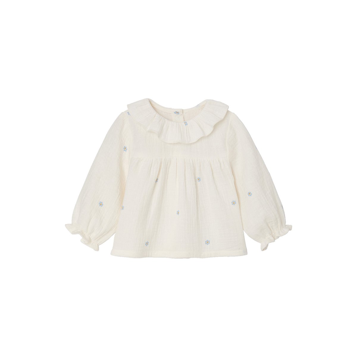 Blouse manches longues écru, VERTBAUDET