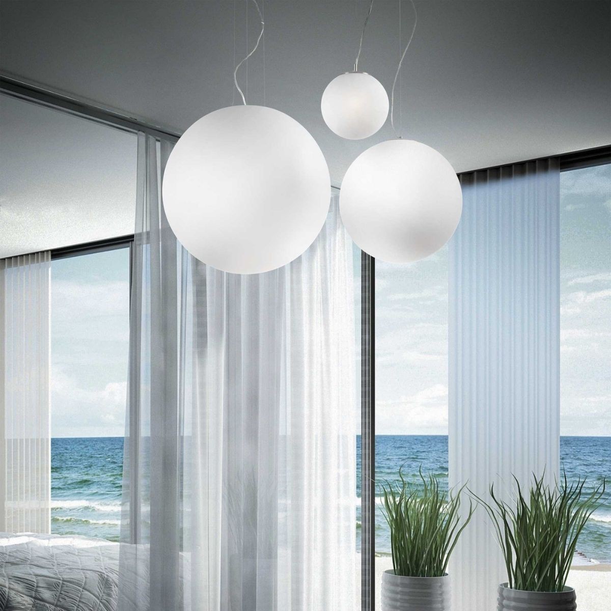 Suspension MAPA BIANCO blanc, IDEAL LUX