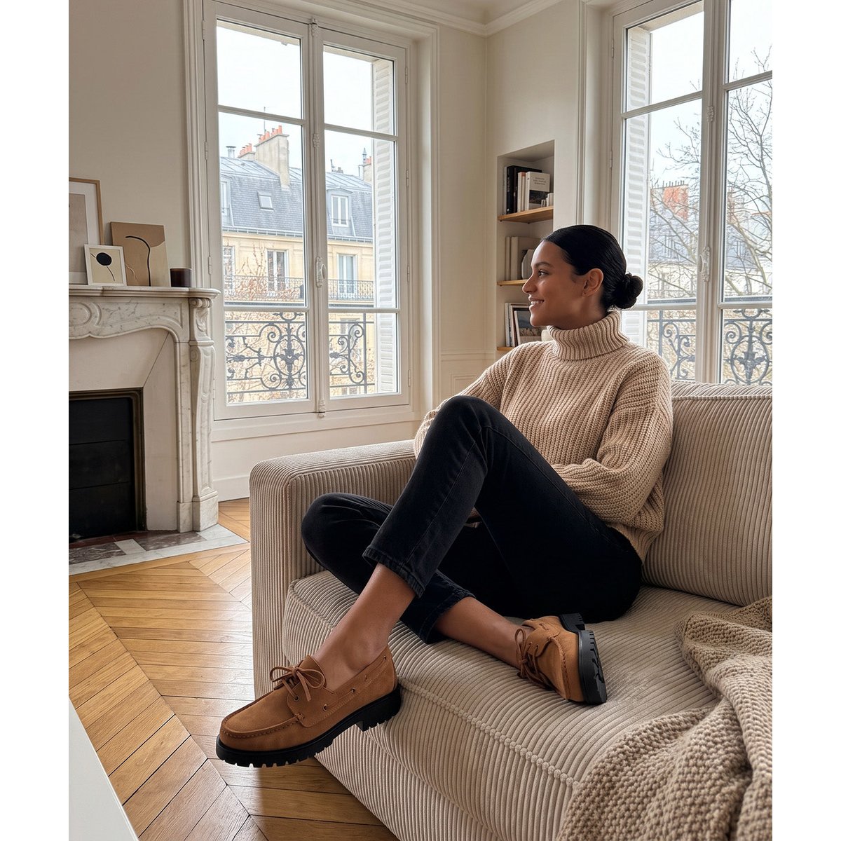 Mocassins ELISABETH muscade, FINSBURY