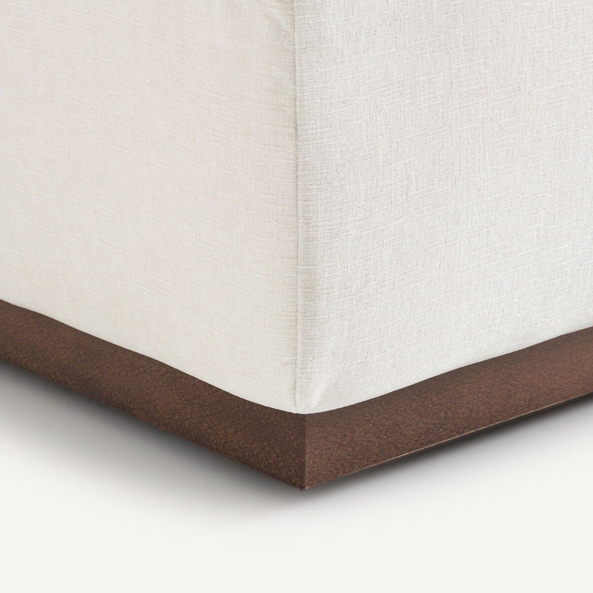 Canapé d'angle droit velours chenille, Jacopo blanc, AM.PM