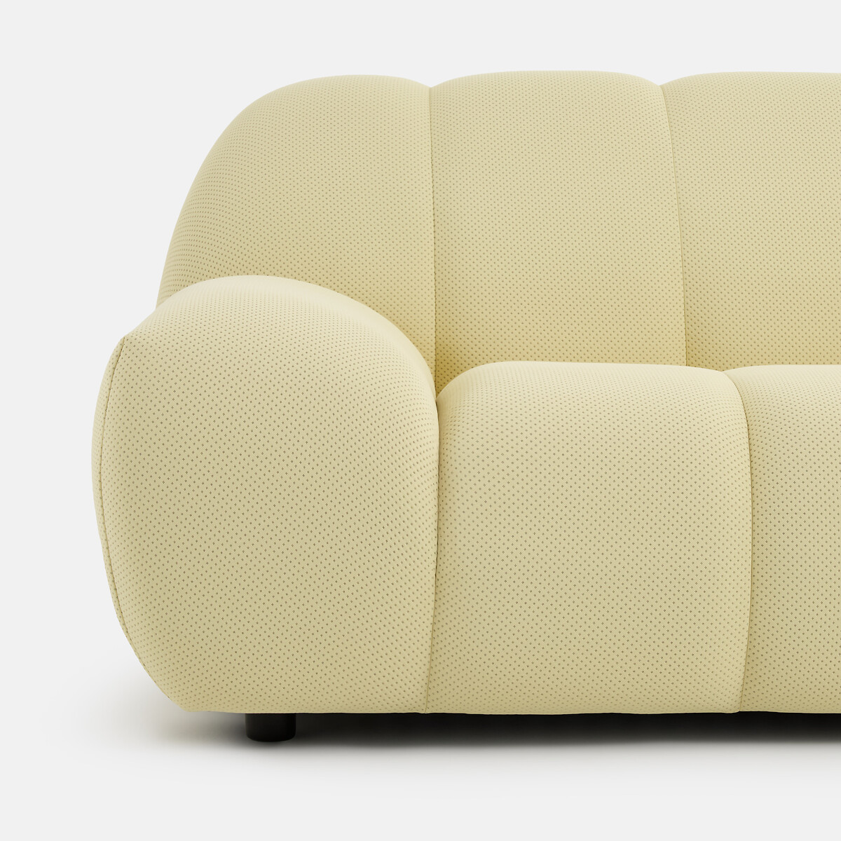 Canapé droit, 2 places, en tissu matelassé, NURIA jaune, LA REDOUTE INTERIEURS