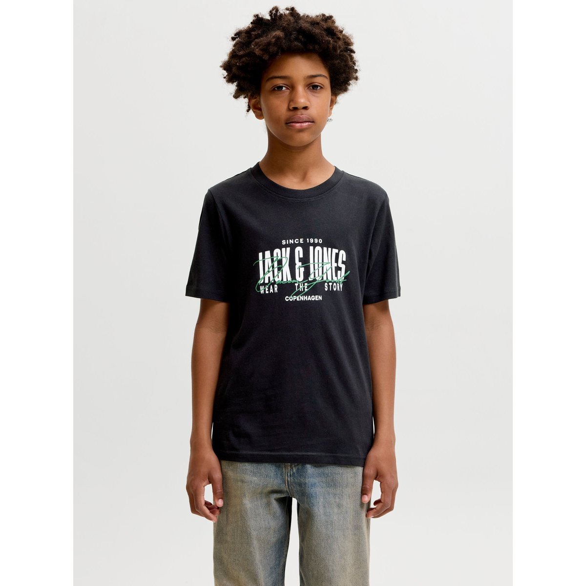 T-Shirt noire - black, JACK & JONES JUNIOR