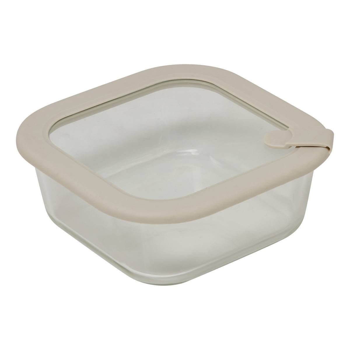 Boîte de conservation carrée en verre 0,8L SILEAT transparent, 5FIVE SIMPLY SMART