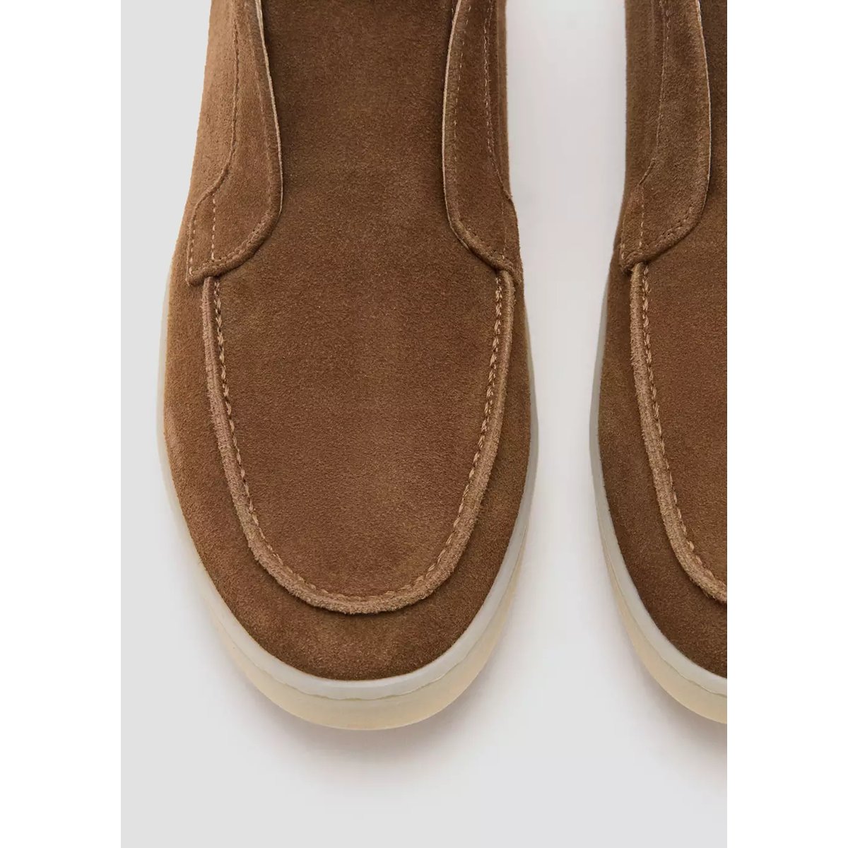 Bottines baskets cuir suédé marron, MANGO MAN