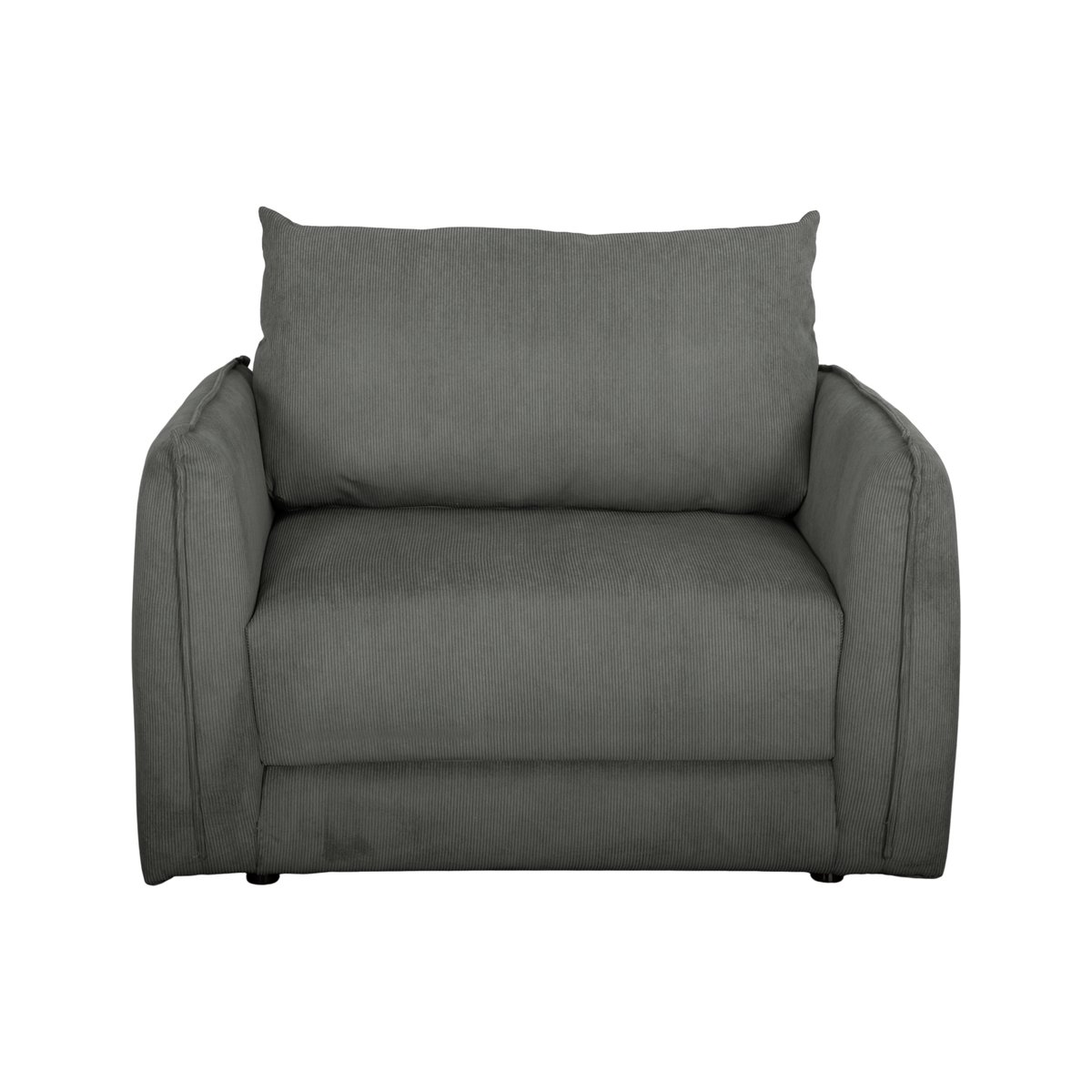 Fauteuil déplimousse velours côtelé - ONYX gris, CAMIF