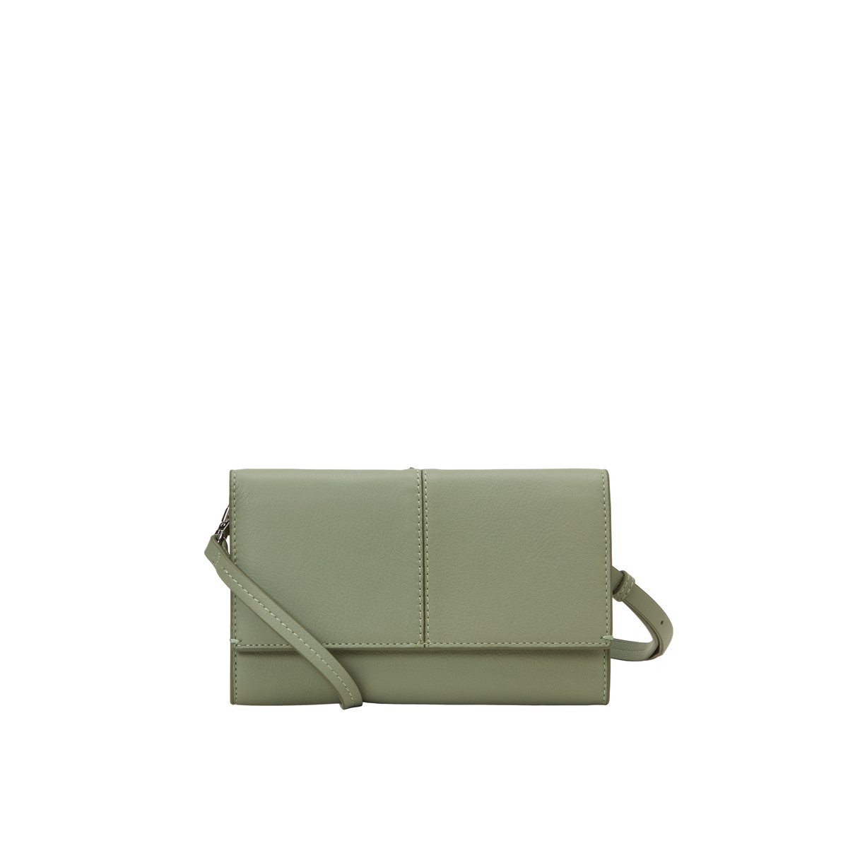 Sac à bandoulière 2en1 en cuir de vache finement grainé vert, MARC O'POLO